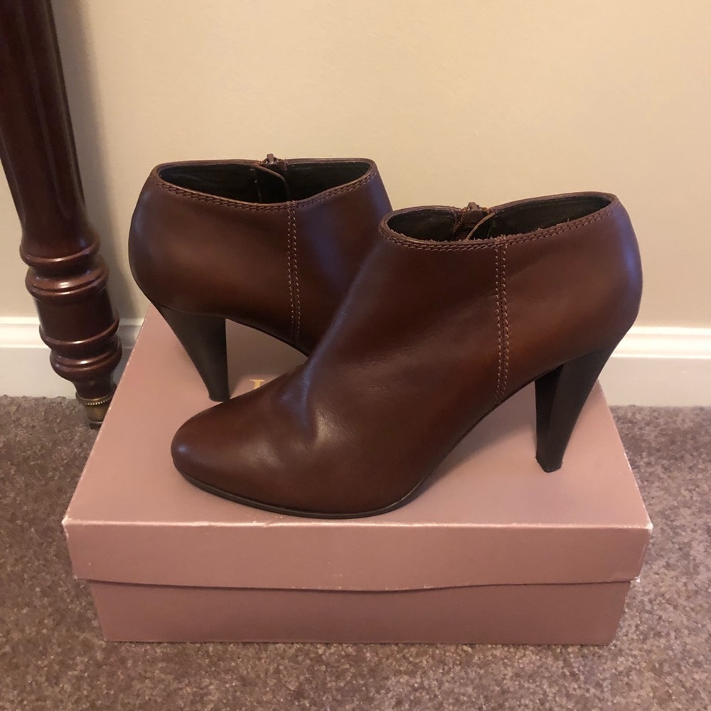J Crew brown leather boots